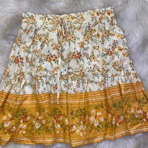 Floral peasant skirt